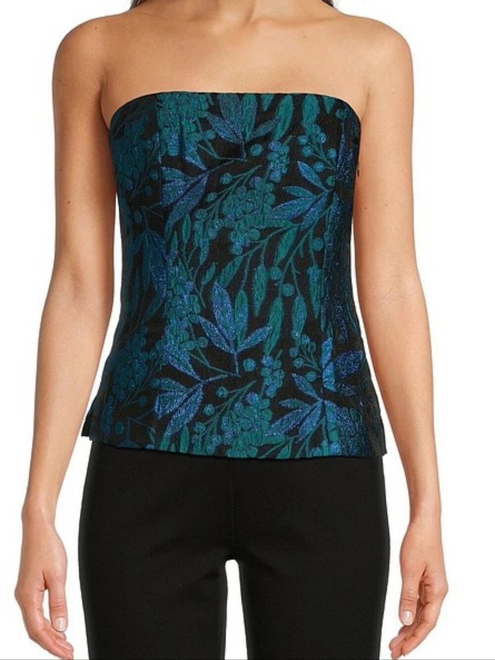 NWT Lilly Pulitzer Camilo Strapless Brocade Floral Jacquard Top